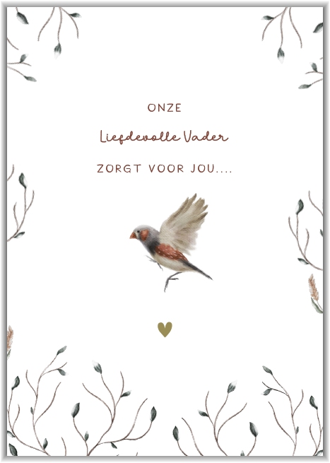 Onze liefdevolle Vader zorgt voor jou