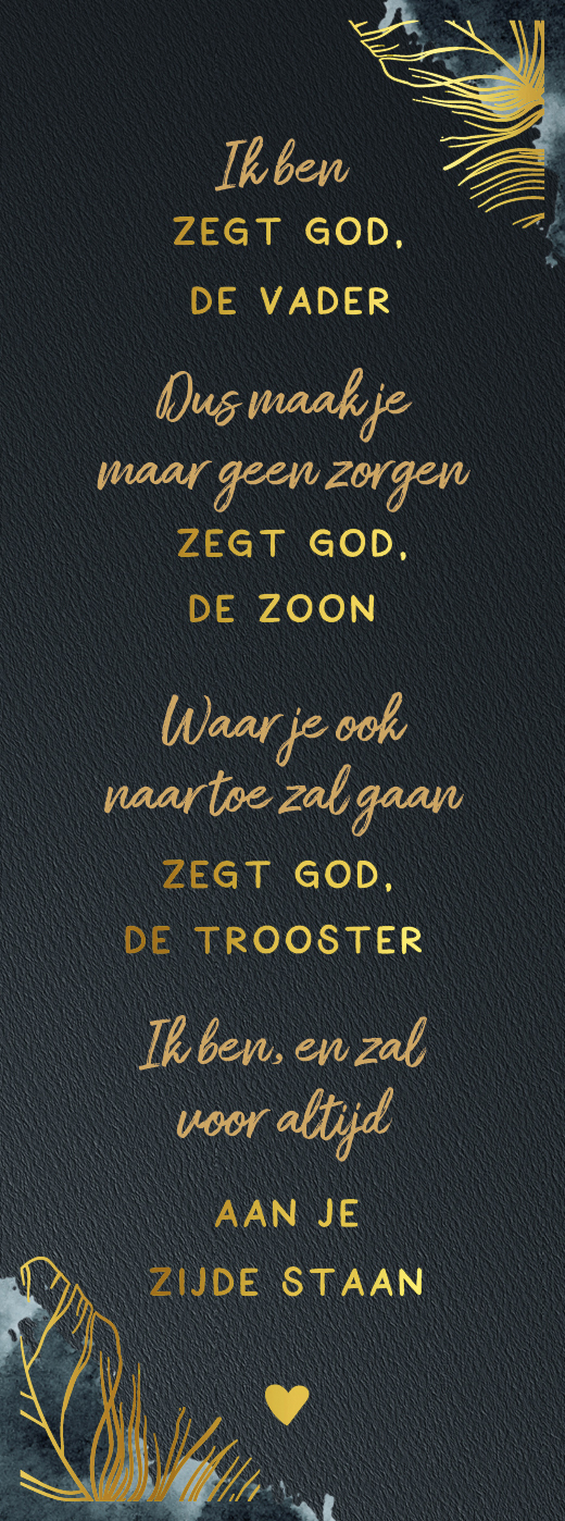 Boekenlegger Ik ben zegt God, de Vader