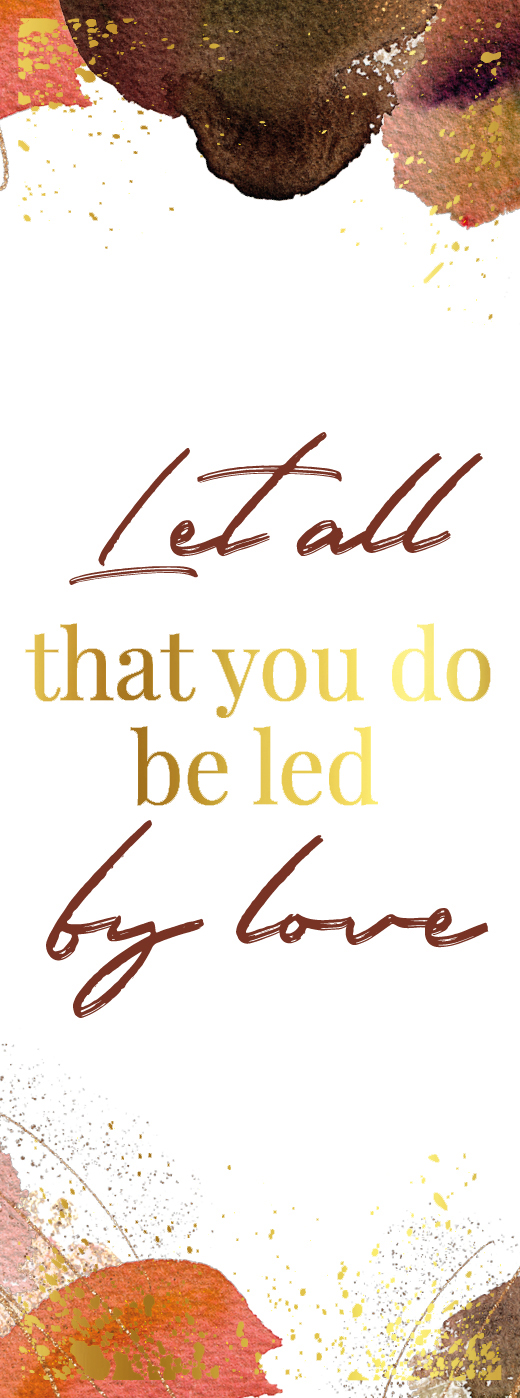 Boekenlegger Let all that you do