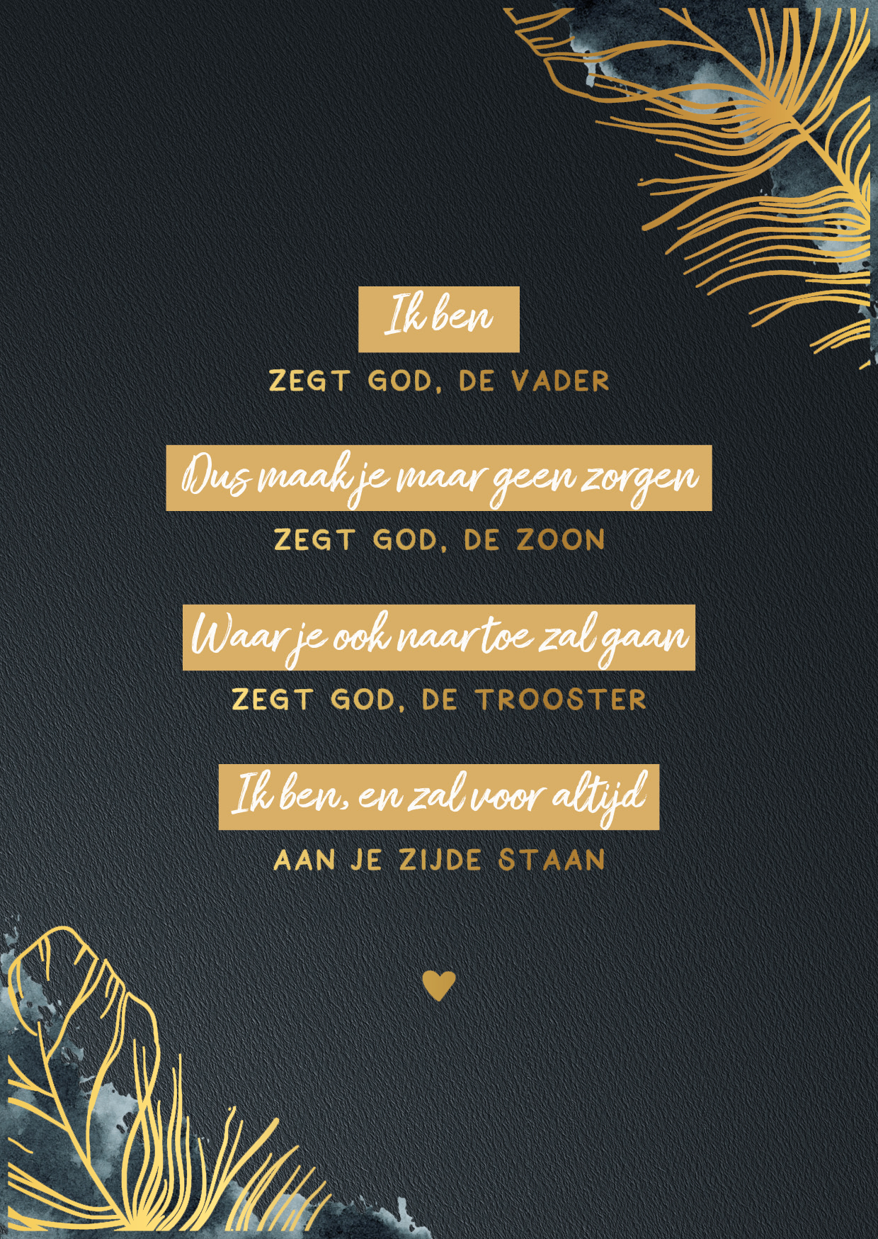 Poster A4 Ik ben zegt God, de Vader