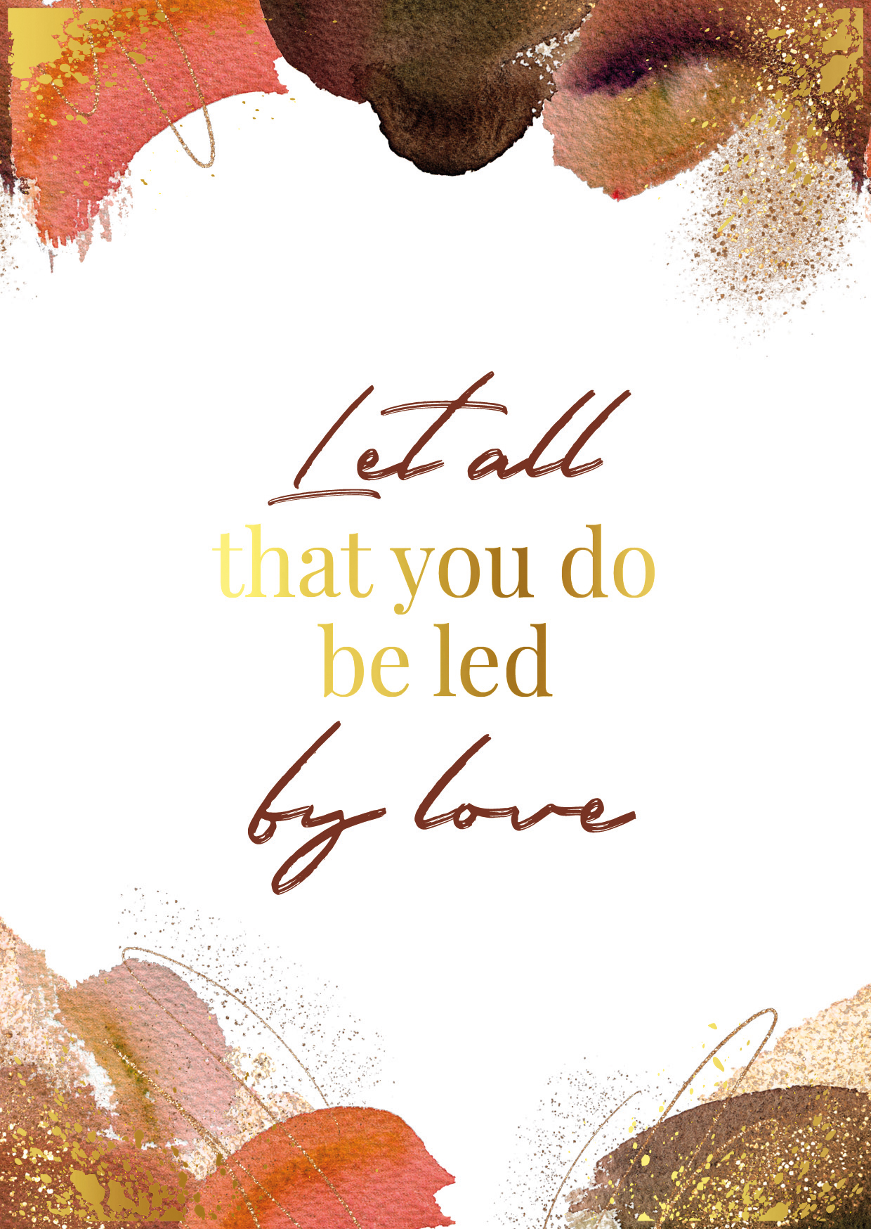 Poster A4 Let all that you do