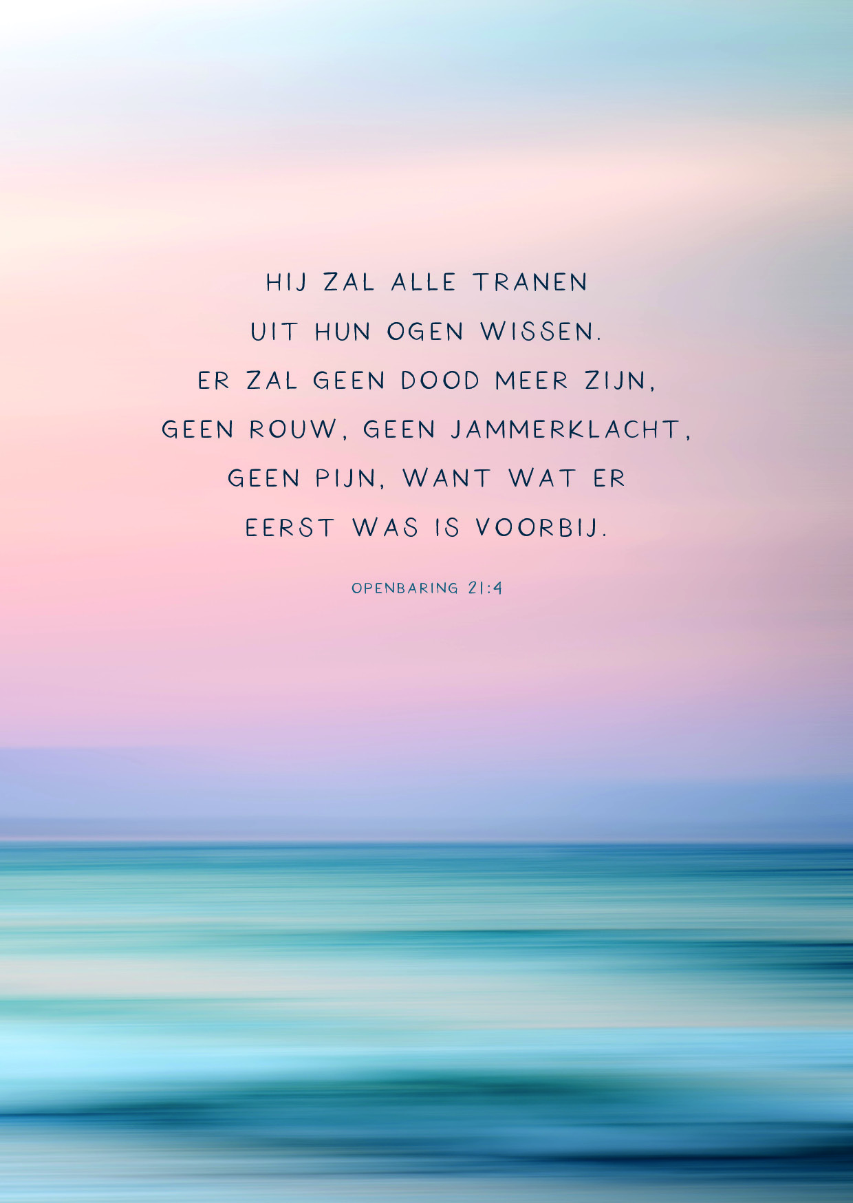 Poster A4 Hij zal alle tranen