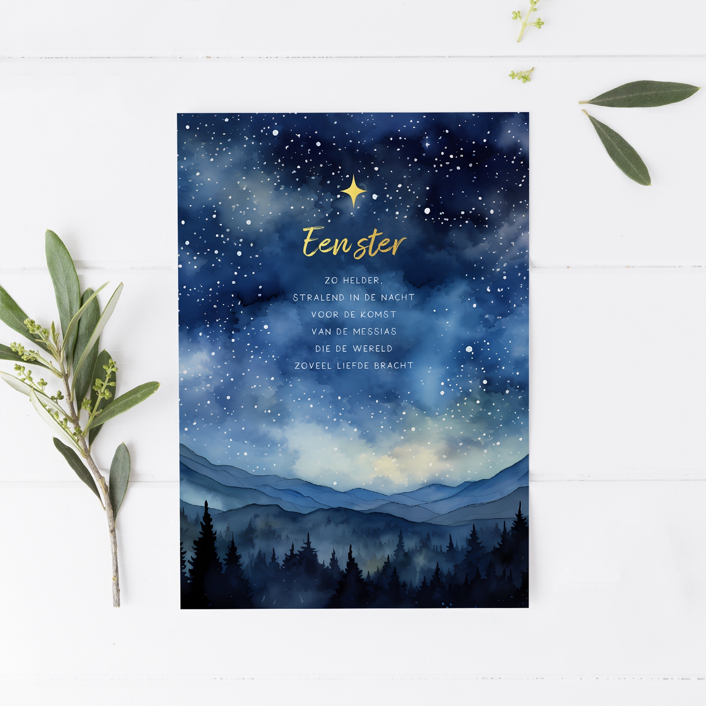 Een ster zo helder, stralend in de nacht