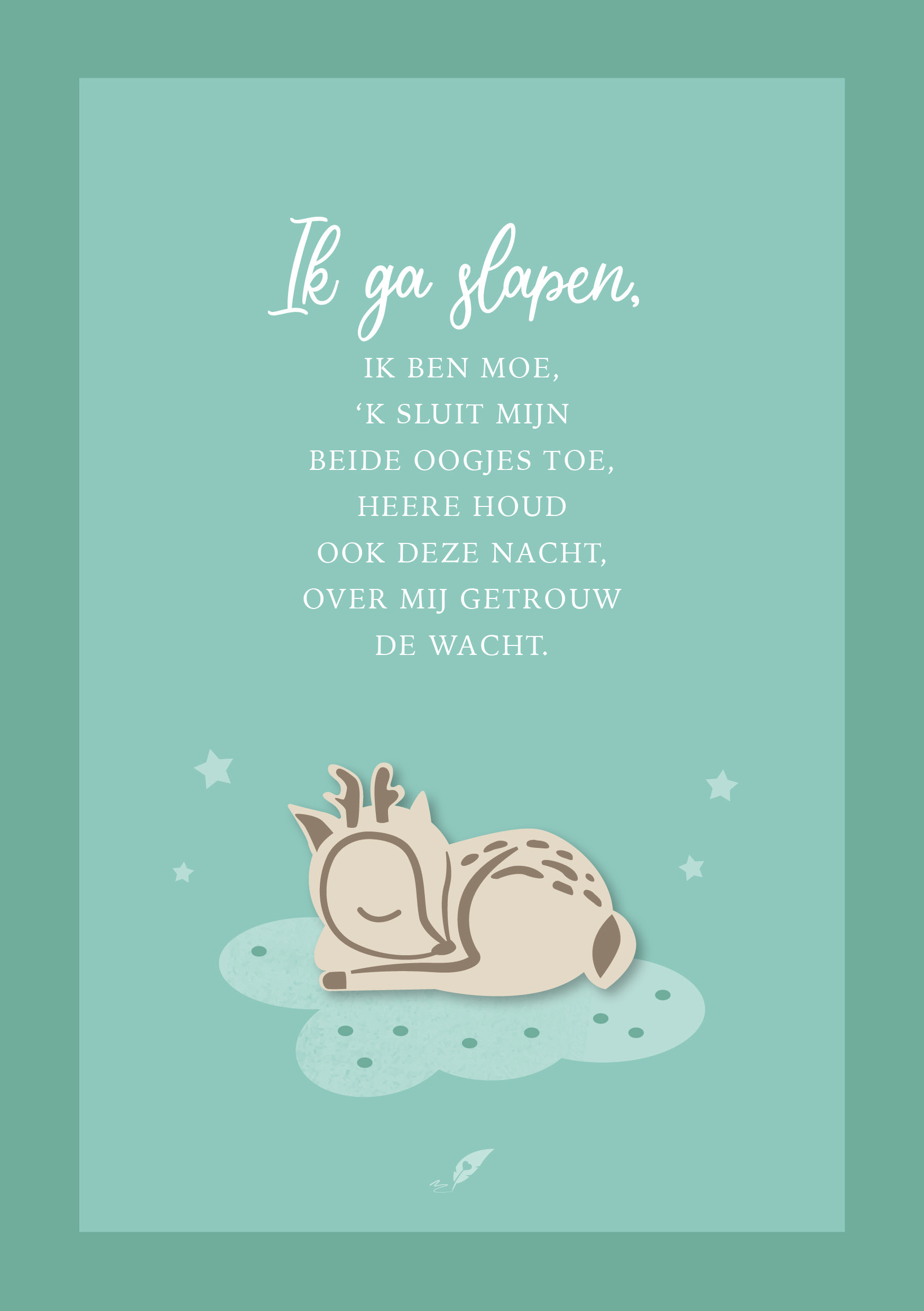 Ik ga slapen, ik ben moe