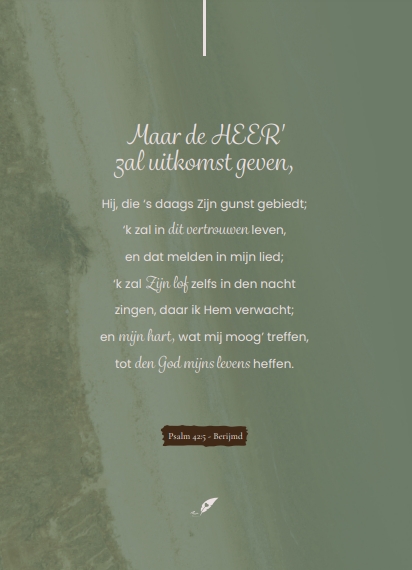 Maar de HEER' zal uitkomst geven