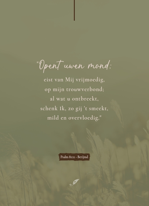 Opent uwen mond