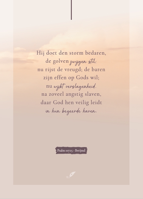 Hij doet den storm bedaren