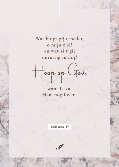 Wat buigt gij u neder, o mijn ziel