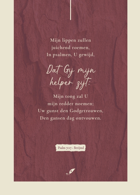 Mijn lippen zullen juichend roemen