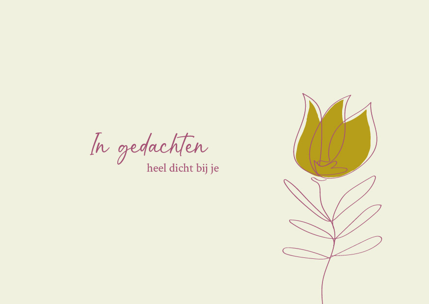 In gedachten heel dicht bij je