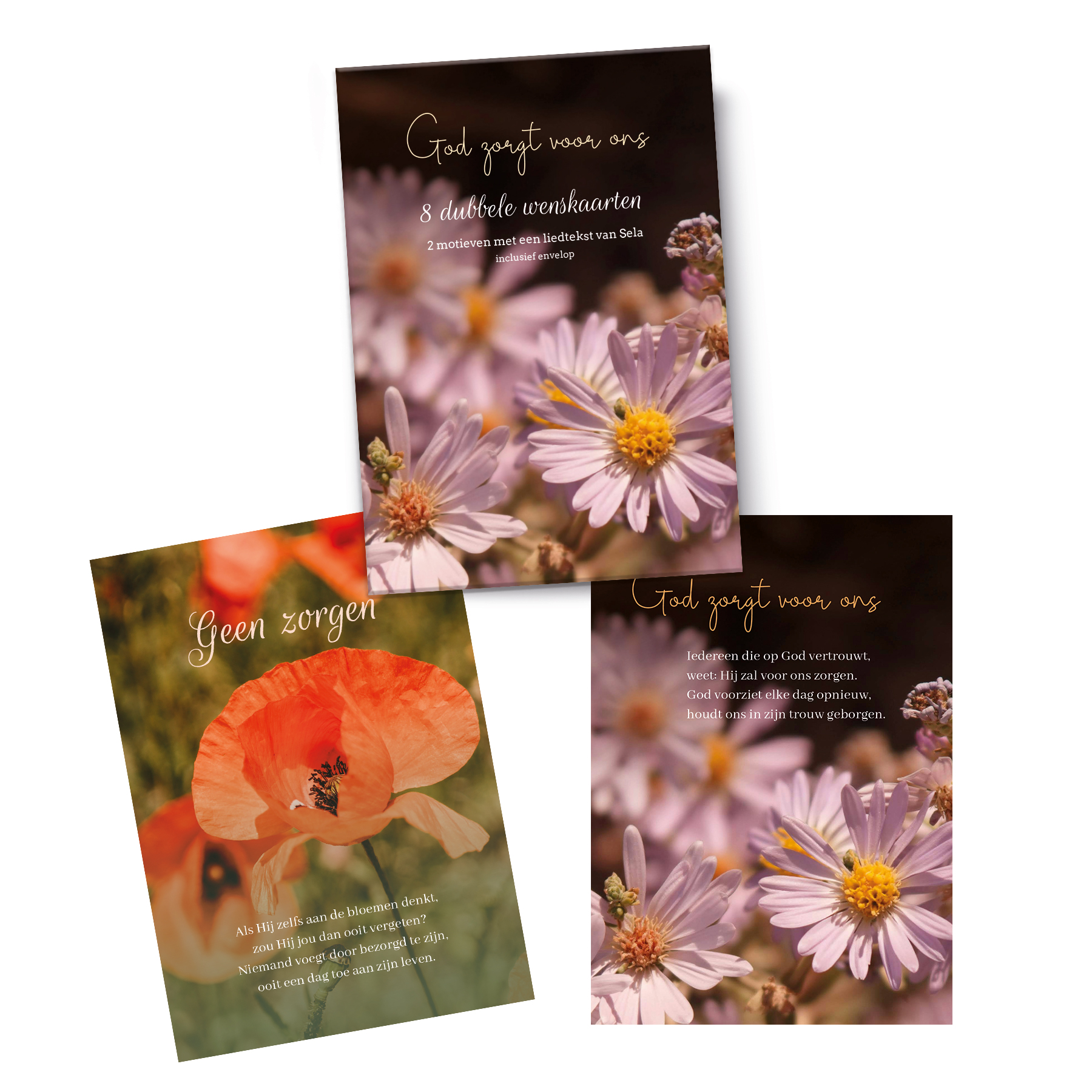 Mapje Notecards God zorgt voor ons (2x4)