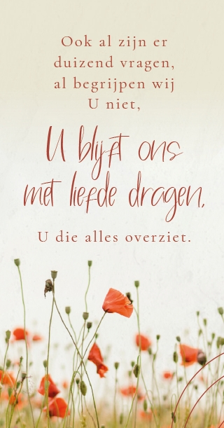 Magneetboekenlegger U blijft ons...