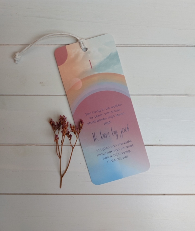 Boekenlegger Een boog in de wolken