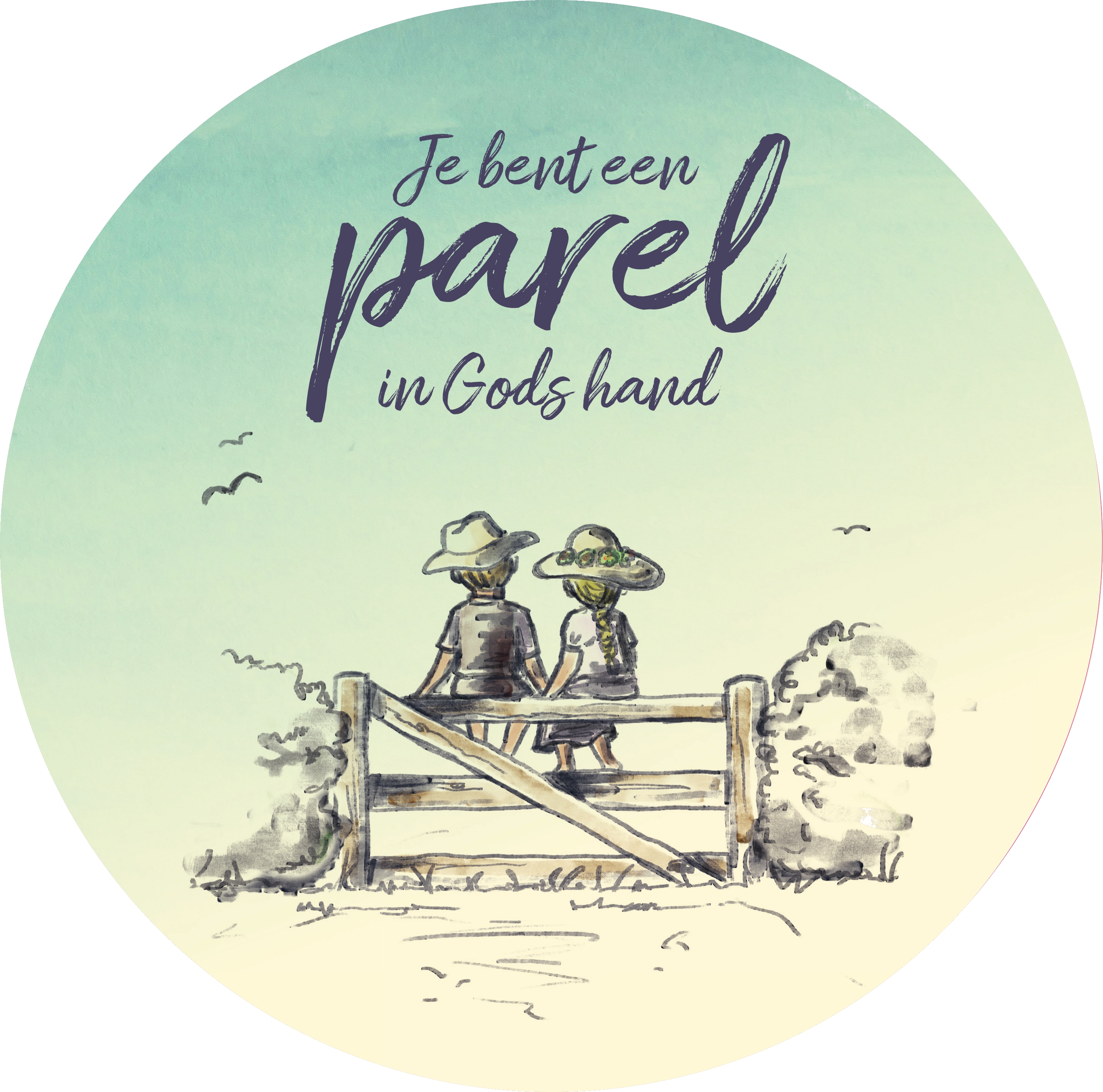 Muurcirkel Je bent een parel