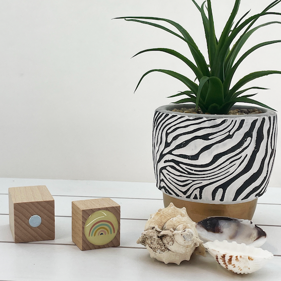 Magnetische kaarthouder met Regenboog