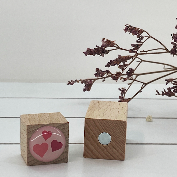 Magnetische kaarthouder met Hartjes