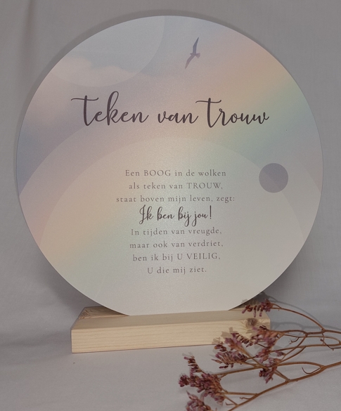 Houten standaard voor Muurcirkel