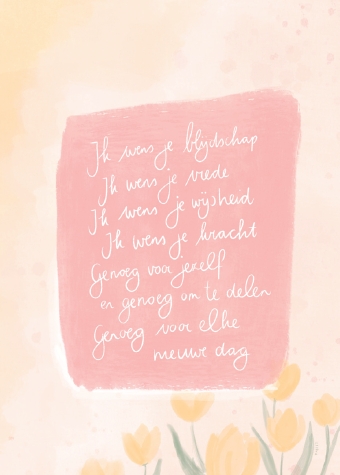 Kaartje A7 Ik wens je blijdschap