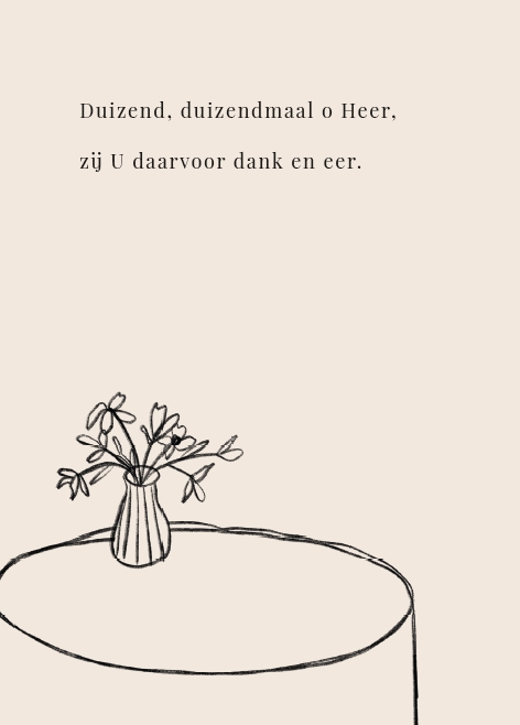 Duizend, duizendmaal o Heer,