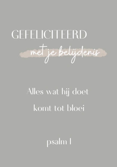 Gefeliciteerd met je belijdenis