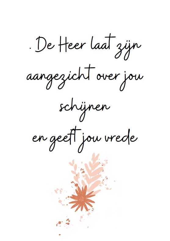 De Heer laat zijn aangezicht