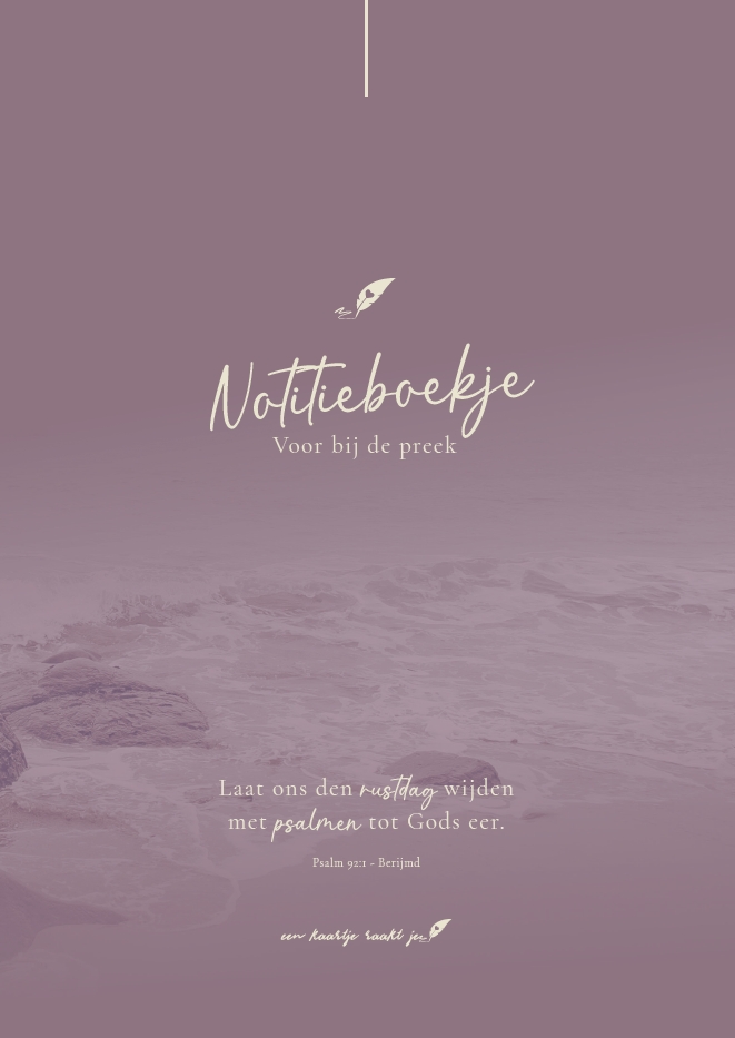 Notitieboek voor bij de preek A5