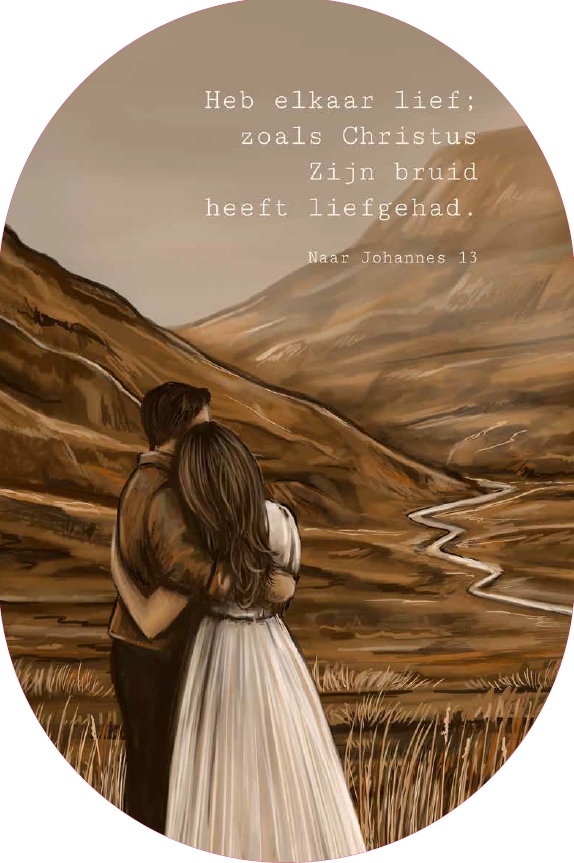 Muurdecoratie Heb elkaar lief