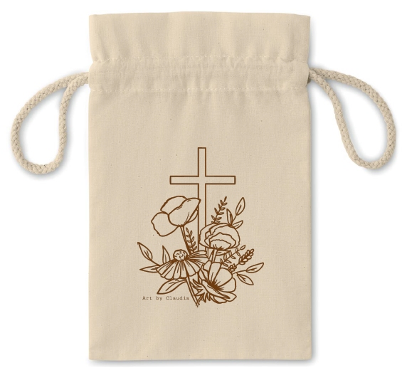 Bijbel en Boekentasje kruis/bloemen