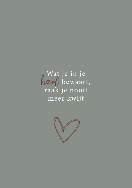 Wat je in je hart