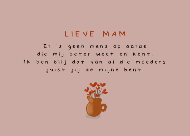 Lieve mam