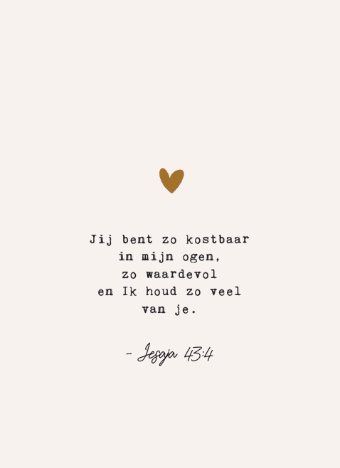Jij bent zo kostbaar
