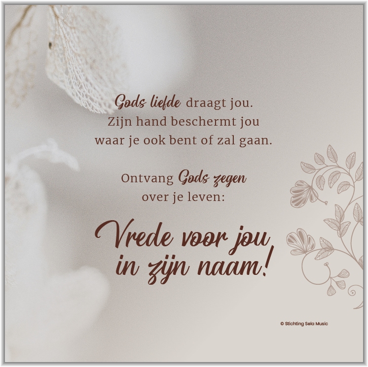 Poster Square Gods liefde draagt jou