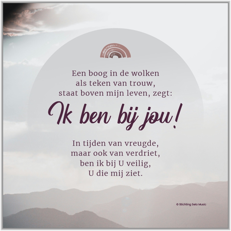 Poster Square Een boog in de wolken