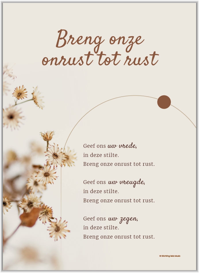 Poster A4 Breng onze onrust tot rust