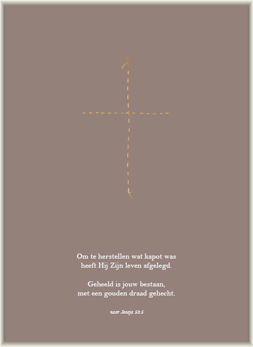 Om te herstellen wat kapot was heeft Hij