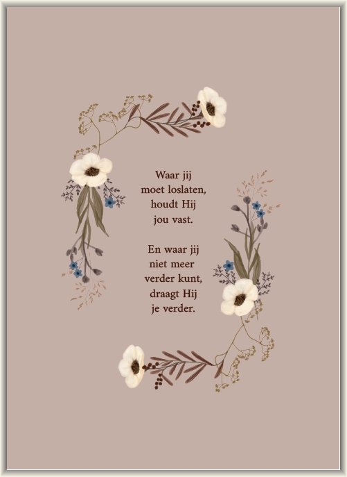 Waar jij moet loslaten, houdt Hij...