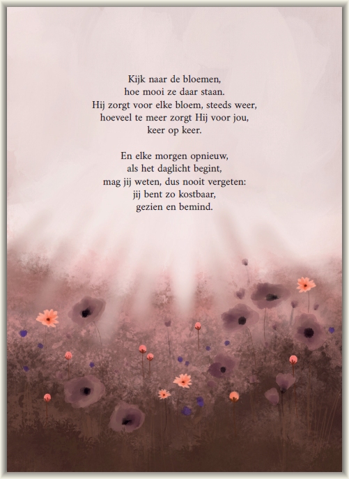 Kijk naar de bloemen
