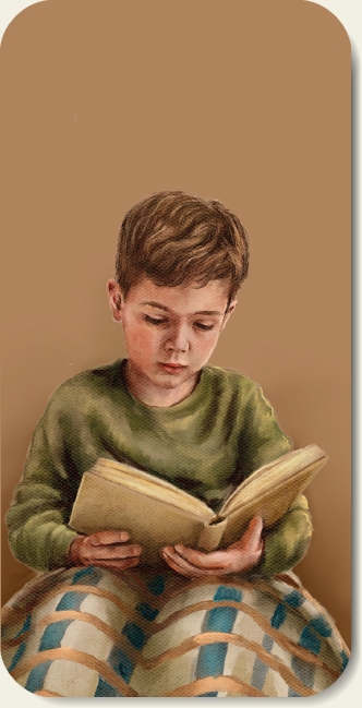 Boekenlegger Lezend jongetje