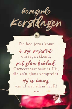 Minikaart Gez. Kerst met Sela-tekst