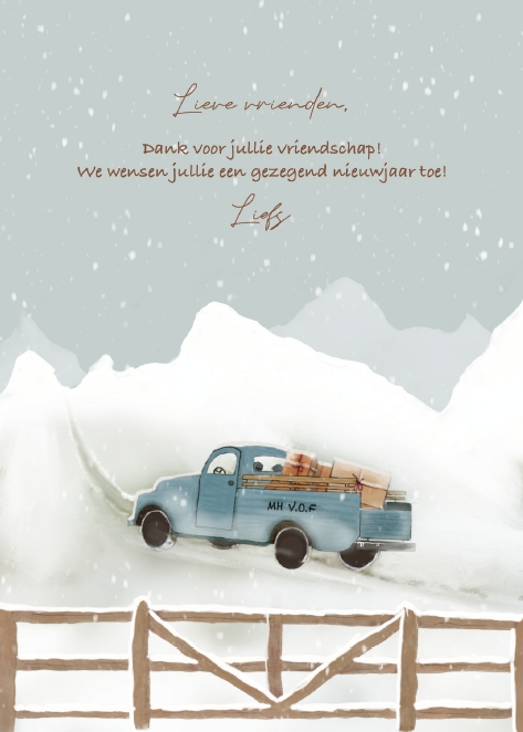 Gezegend nieuwjaar/vrienden