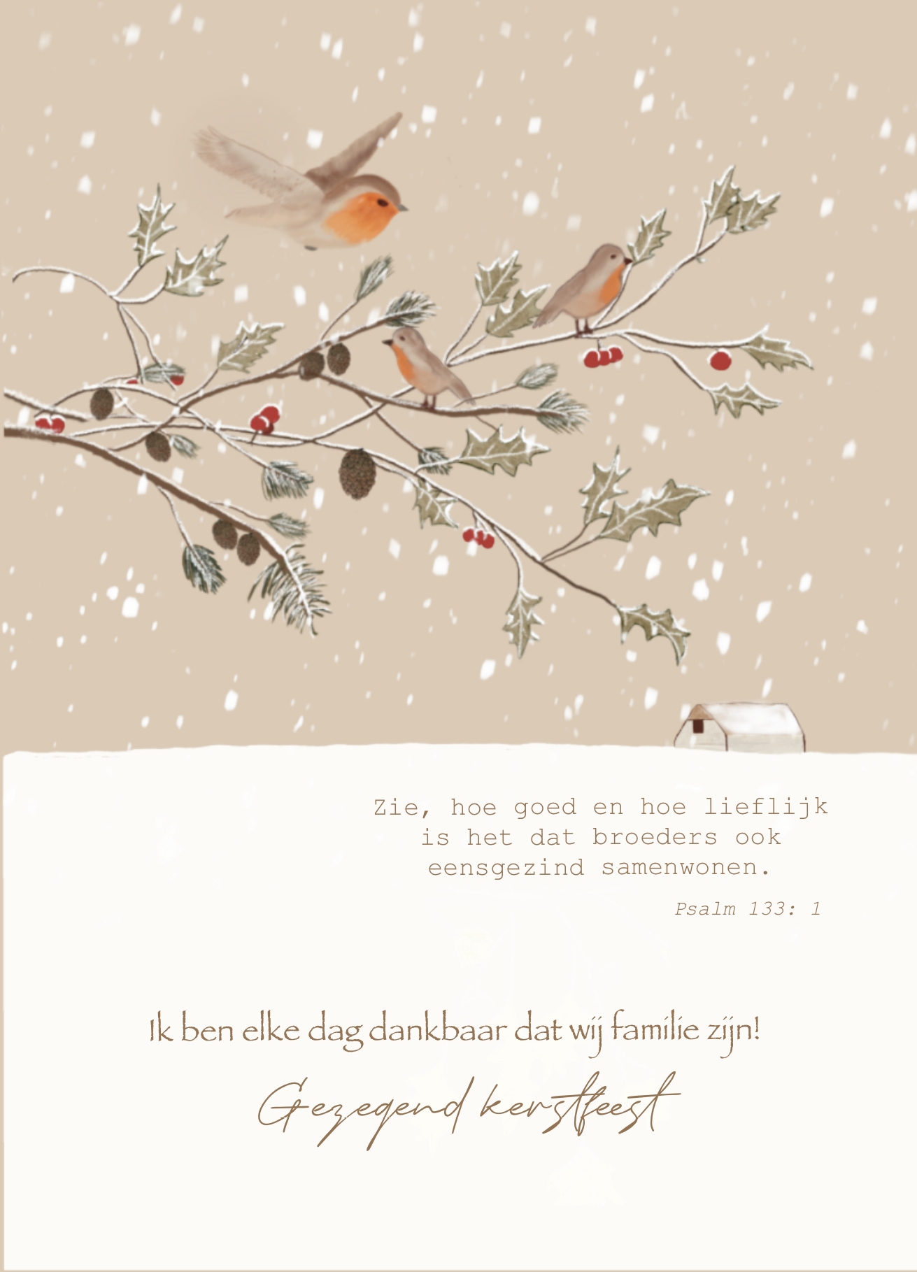 Gezegend kerstfeest/ Dankbaar familie