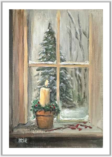 Blanco - Kaars voor venster